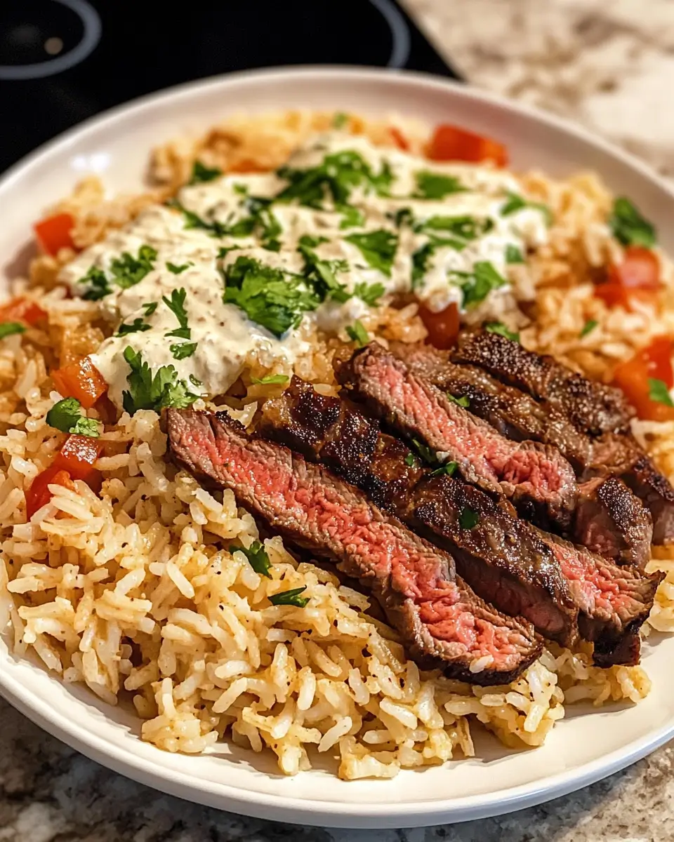 Indulge in Creamy Queso Rice Paired with Juicy Steak Strips - Featured Image