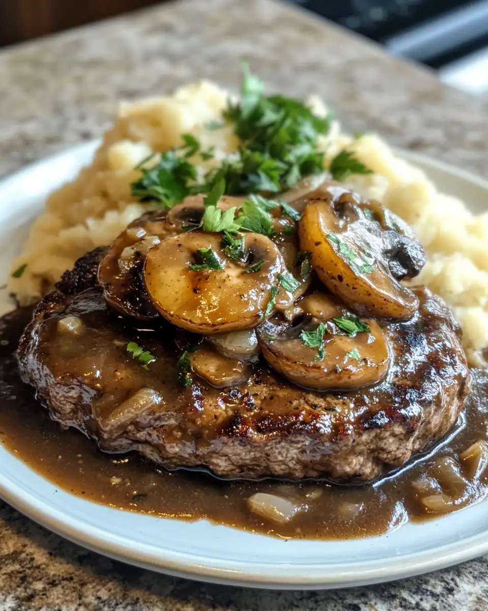 Final dish - Savor the Flavor: Bobby Flay's Ultimate Salisbury Steak Recipe
