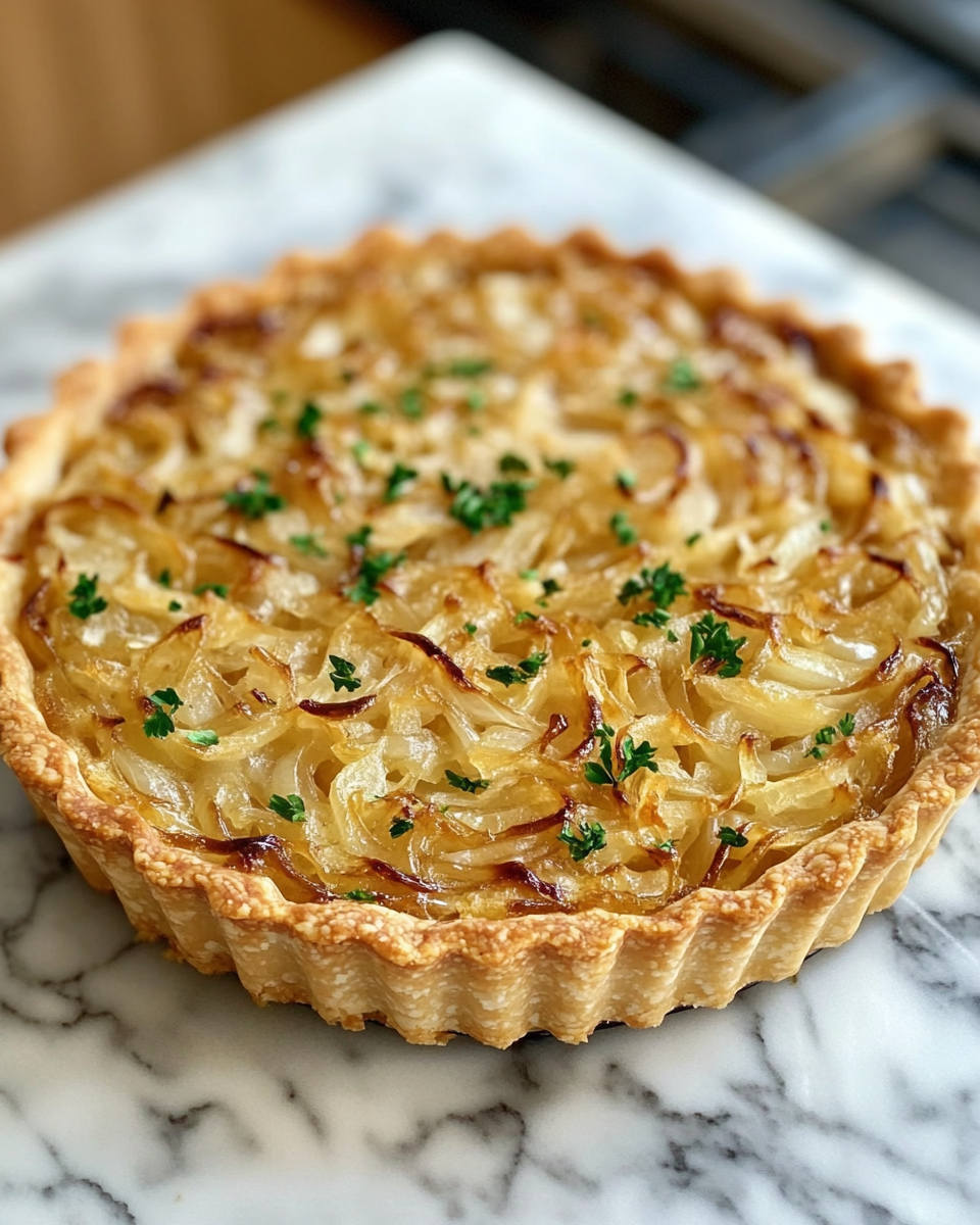 Final dish - Irresistibly Savory: Discover the Perfect Caramelized Onion Tart Recipe