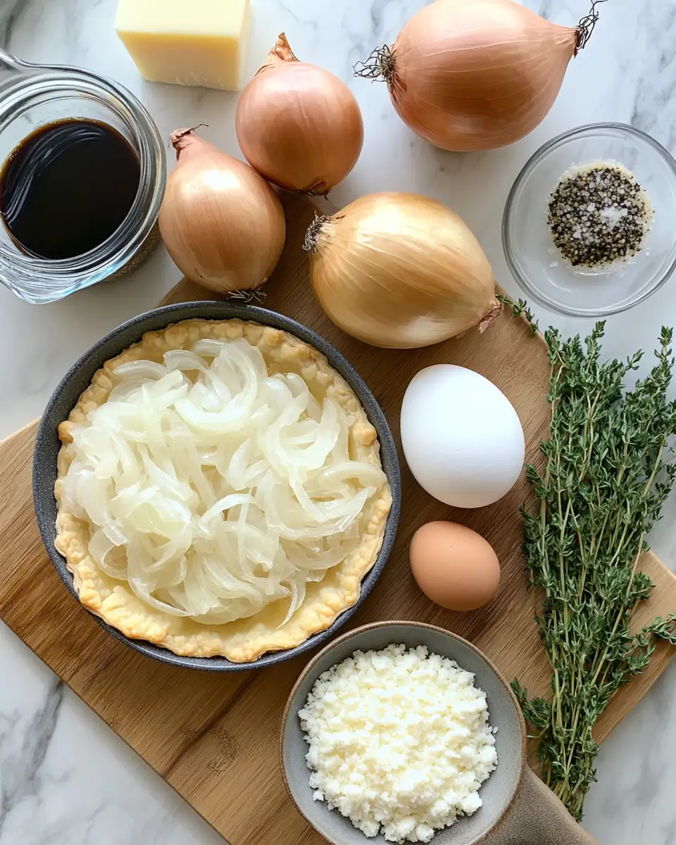 Ingredients for Irresistibly Savory: Discover the Perfect Caramelized Onion Tart Recipe