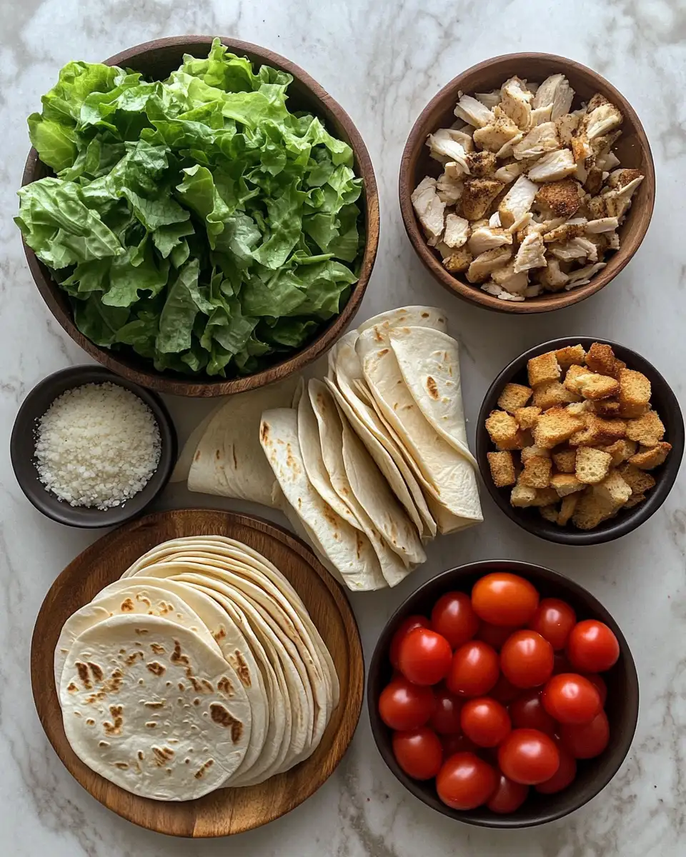 Crispy Chicken Caesar Wraps: A Crunchy Twist on a Classic Delight 4 Ingredients for Crispy Chicken Caesar Wraps: A Crunchy Twist on a Classic Delight