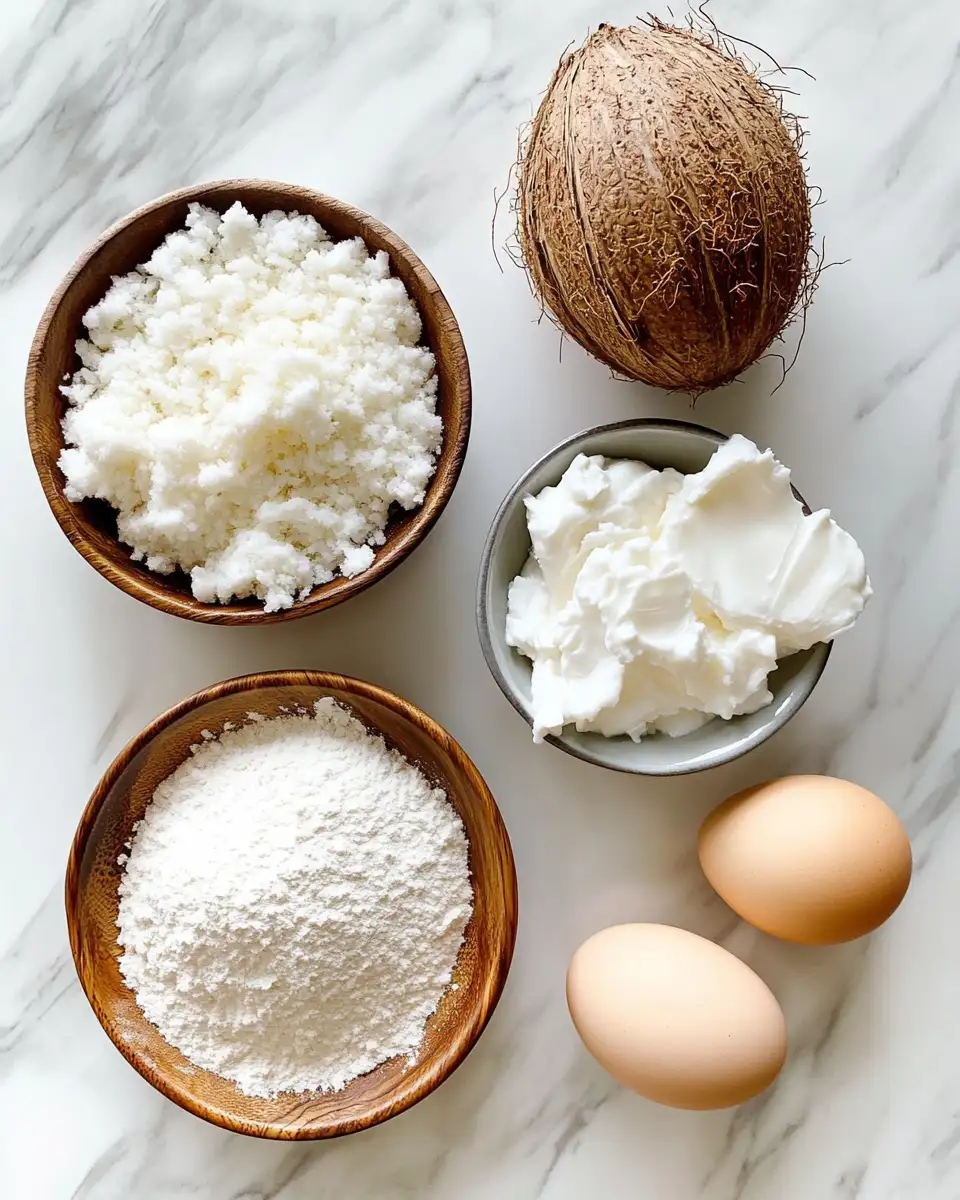 Ingredients for Fluffy Coconut Cream Pancakes: A Tropical Breakfast Delight