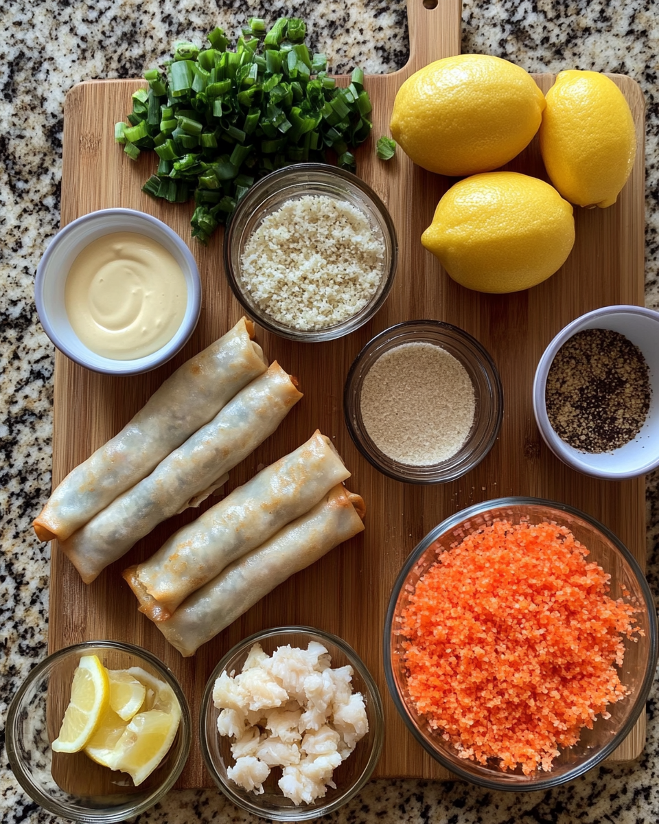 Ingredients for Crab Cake Egg Rolls: A Crispy Twist on a Seafood Classic