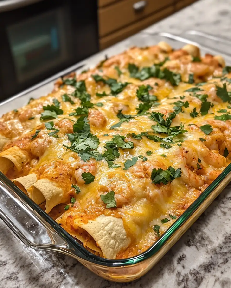 Final dish - Indulge in Dreamy Creamy Shrimp Enchiladas for Your Next Fiesta