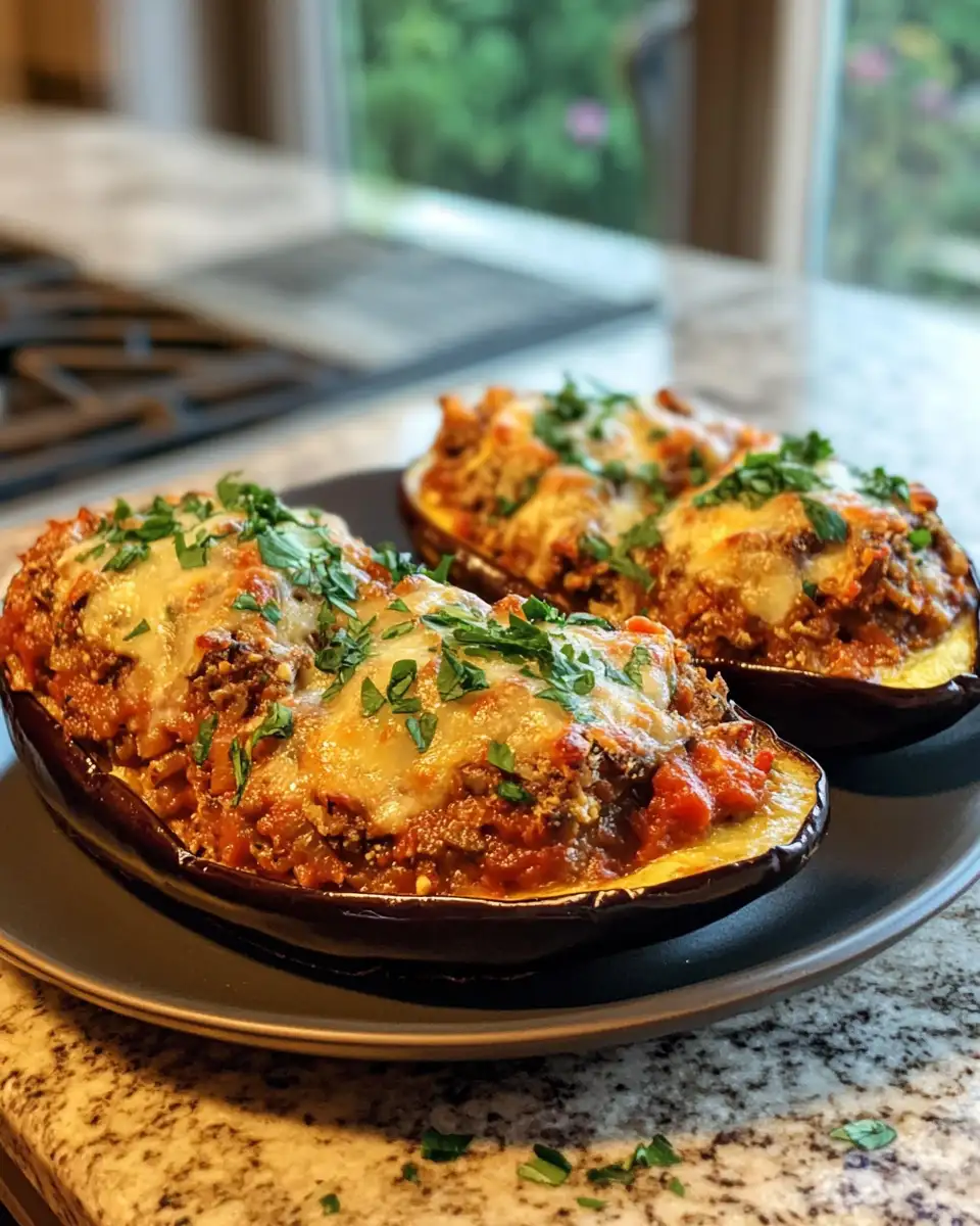 Final dish - Discover the Secret to Perfectly Savory Italian Baked Stuffed Eggplant