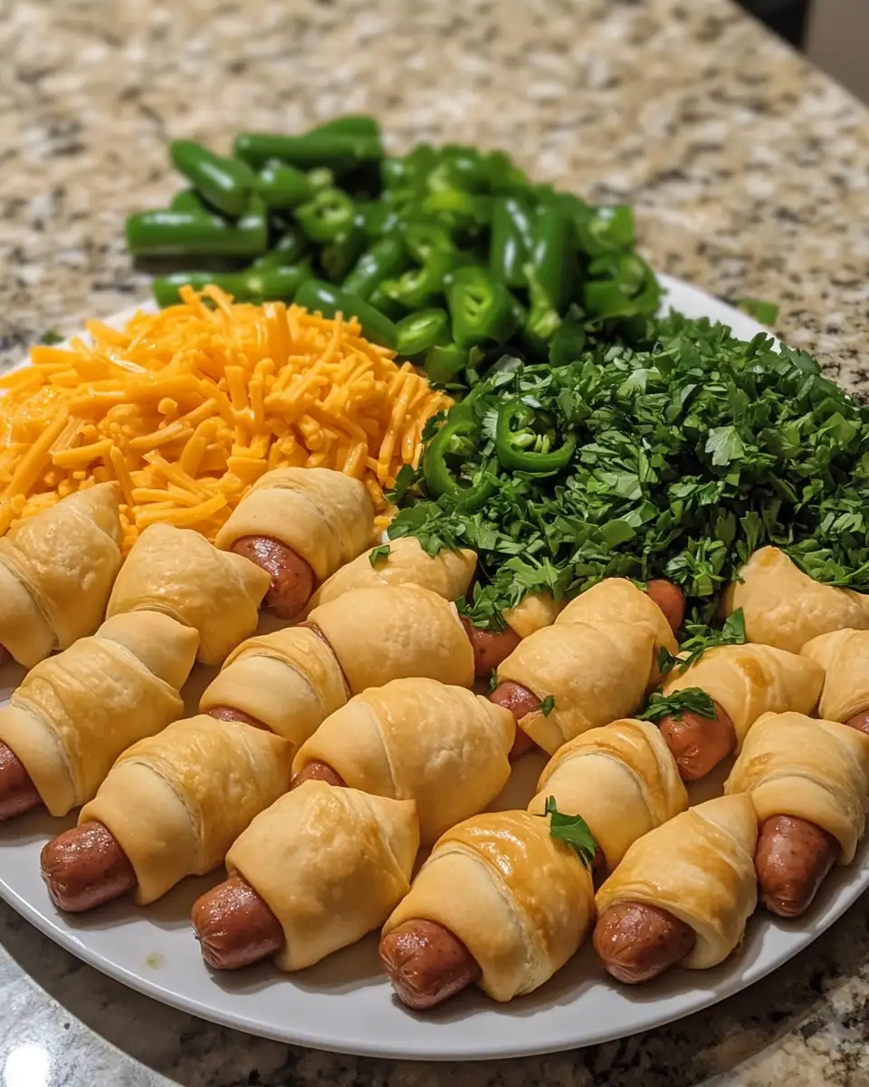 Ingredients for Spice Up Your Snack Game with Jalapeno Popper Pigs in a Blanket