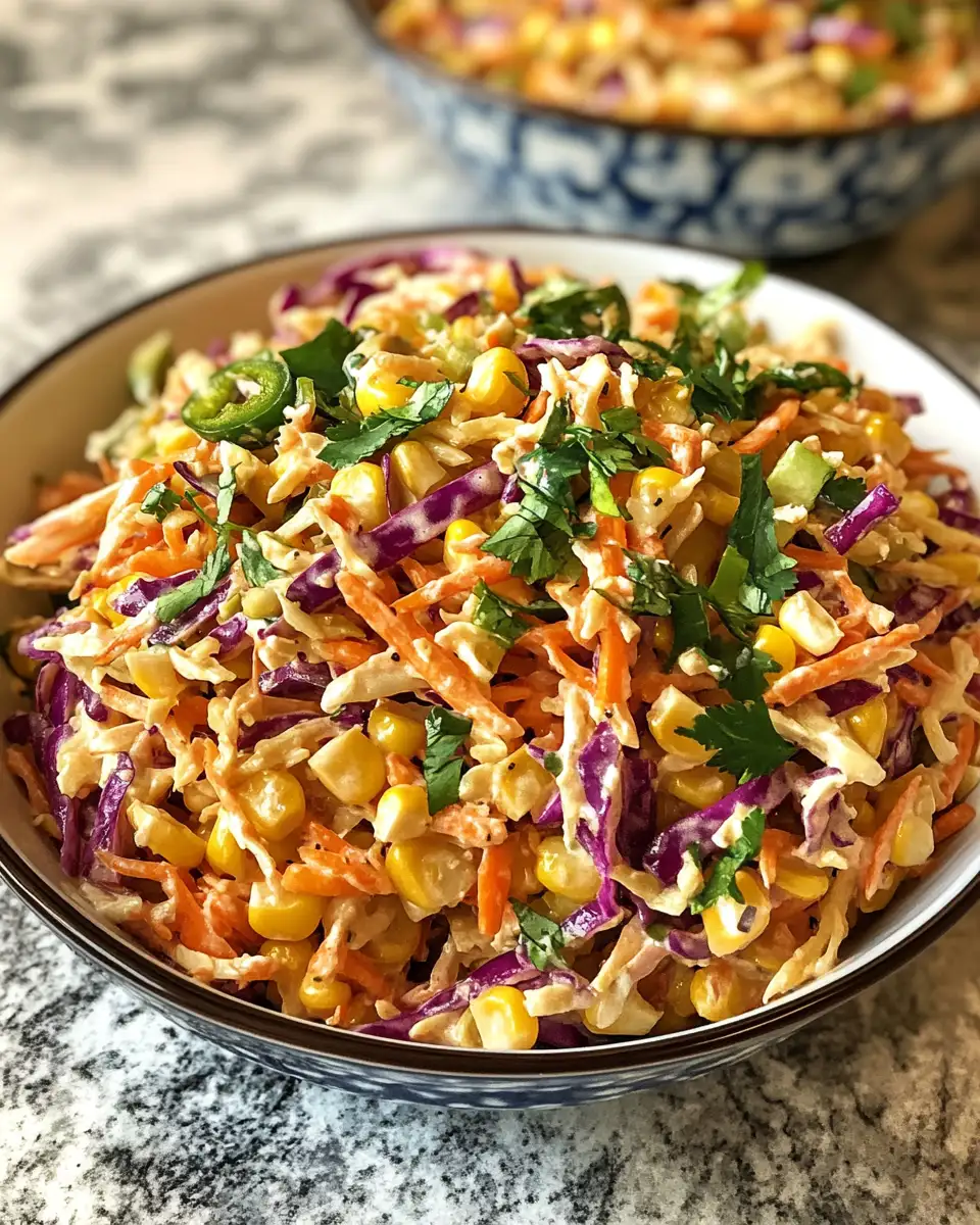 Final dish - Spice Up Your Summer BBQ with Zesty Jalapeño Corn Coleslaw