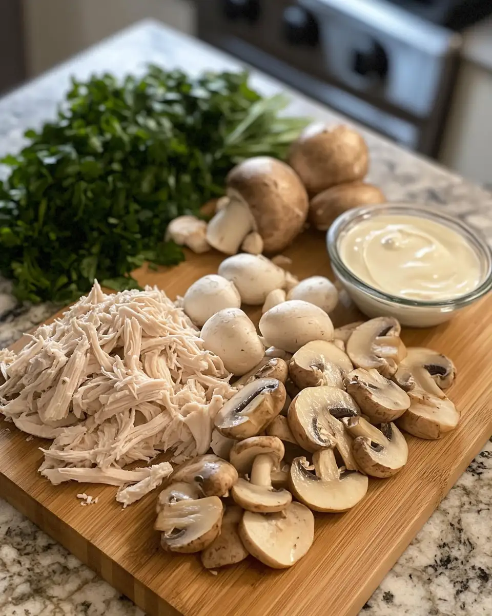 Warm Up Your Soul with Rotisserie Chicken Mushroom Soup Delight 4 Ingredients for Warm Up Your Soul with Rotisserie Chicken Mushroom Soup Delight