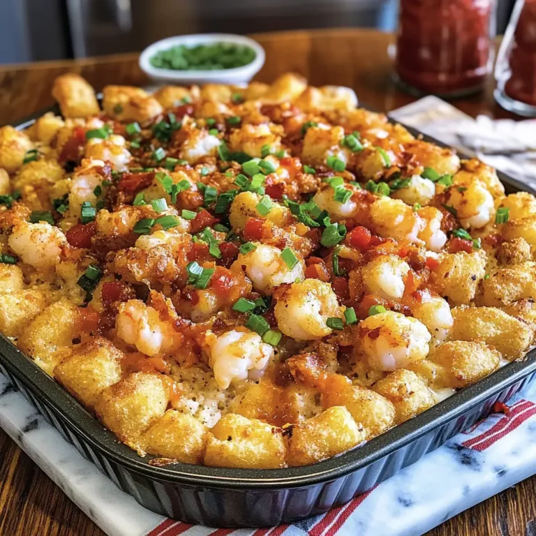 Exploding Flavors: Dive into the Ultimate Shrimp Grit Bomb Tater Tot Pie - Featured Image
