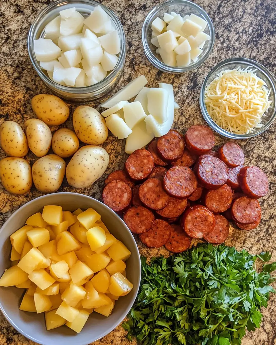 Ingredients for Irresistible Comfort: The Ultimate Smoked Sausage and Potato Bake Experience