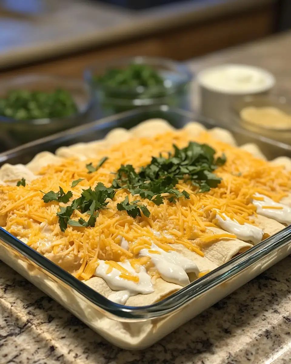 Ingredients for Irresistibly Creamy Chicken Enchiladas with Sour Cream White Sauce