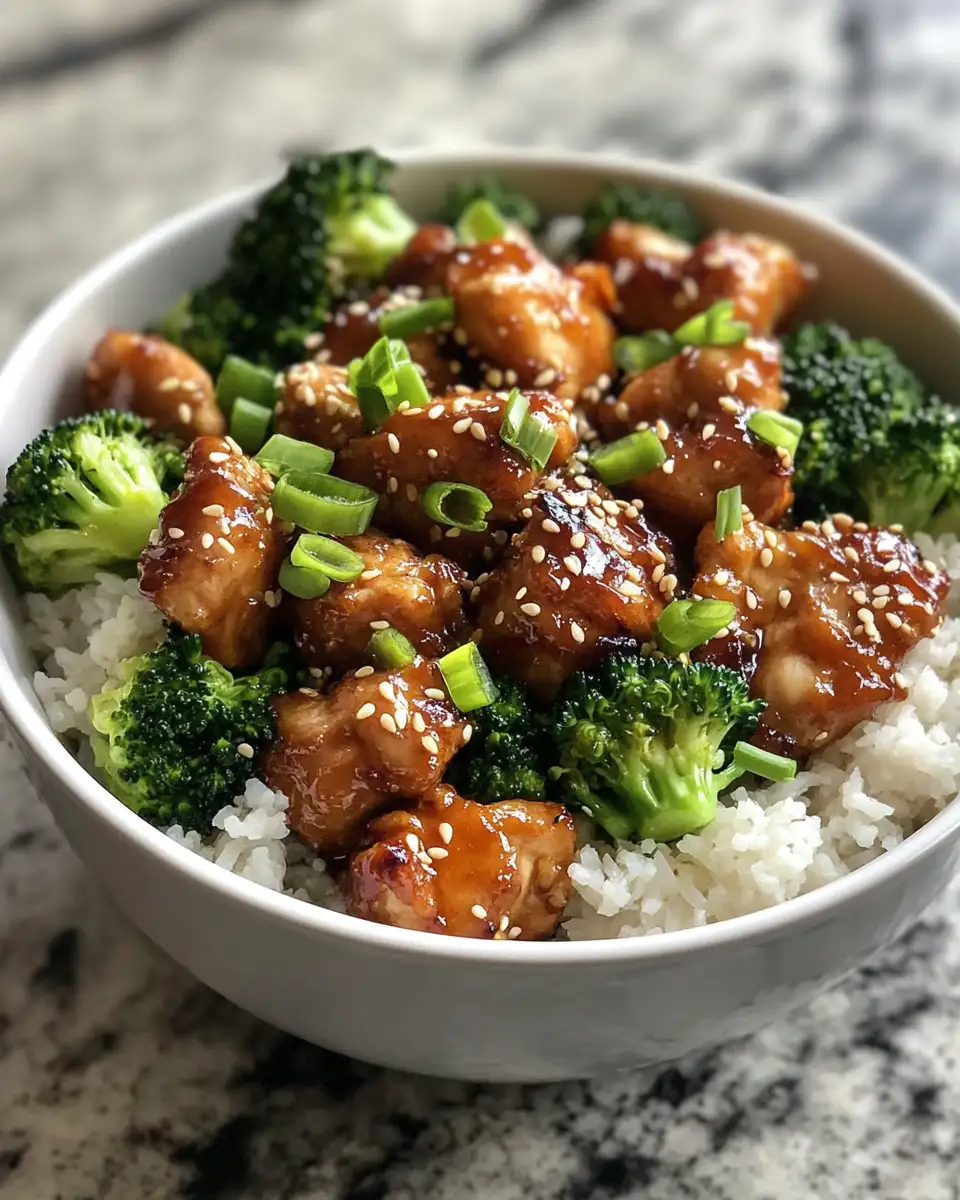 Final dish - Sweet and Savory Delight: Honey Sesame Chicken & Broccoli Bowl
