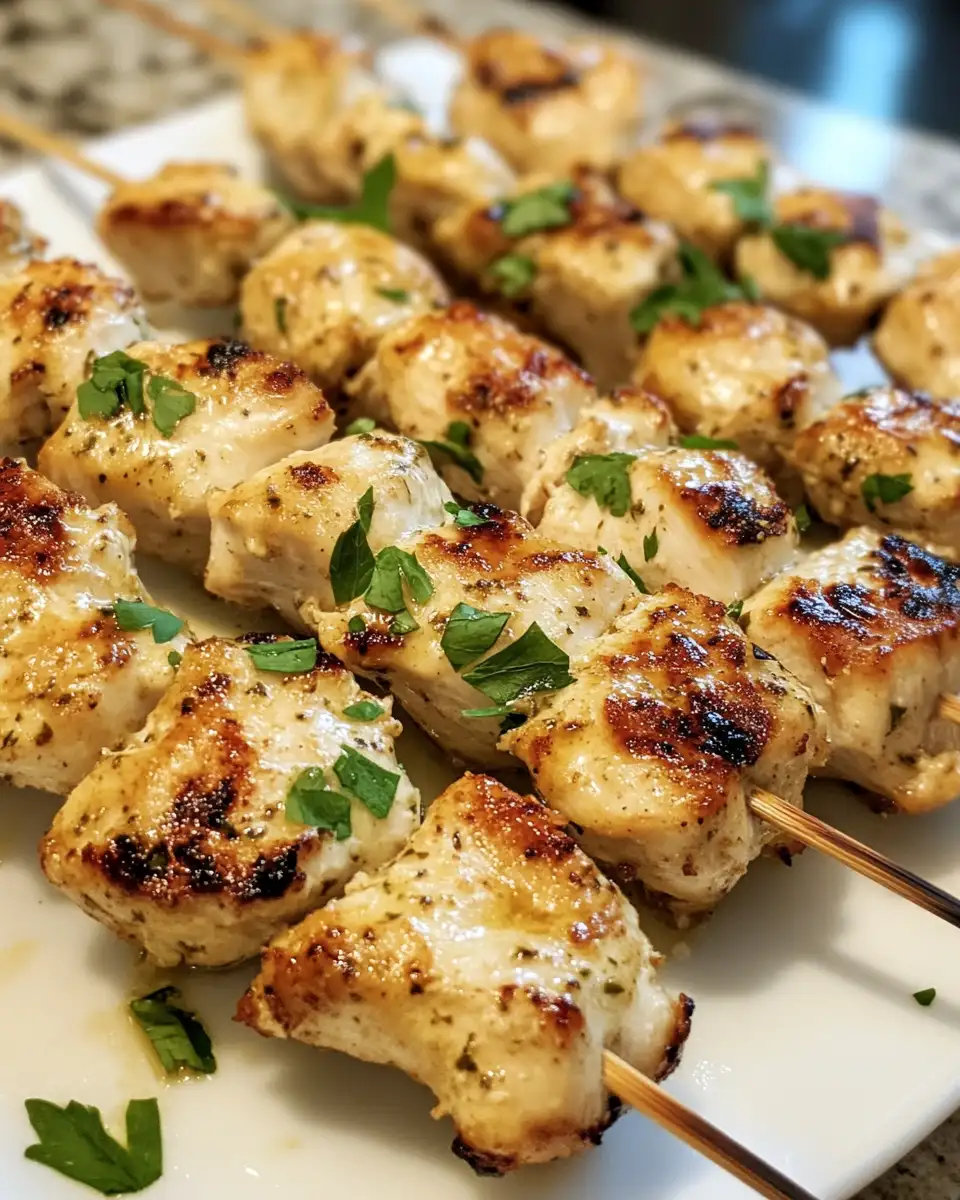Final dish - Savor the Flavor: Irresistible Ranch Garlic Parmesan Chicken Skewers