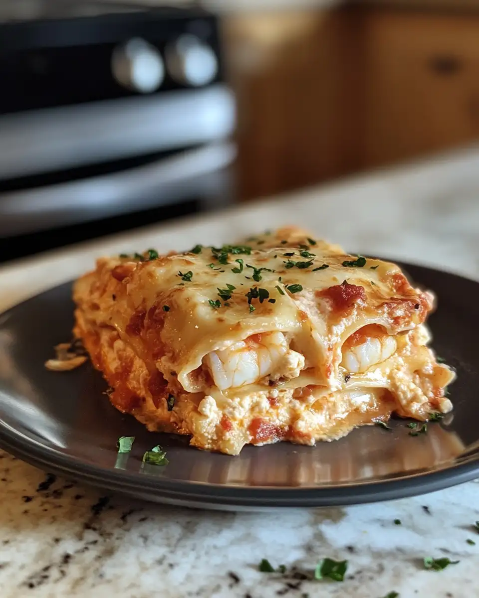 Final dish - Indulge in Layers of Flavor: Seafood Lasagna with Shrimp & Crab Delight