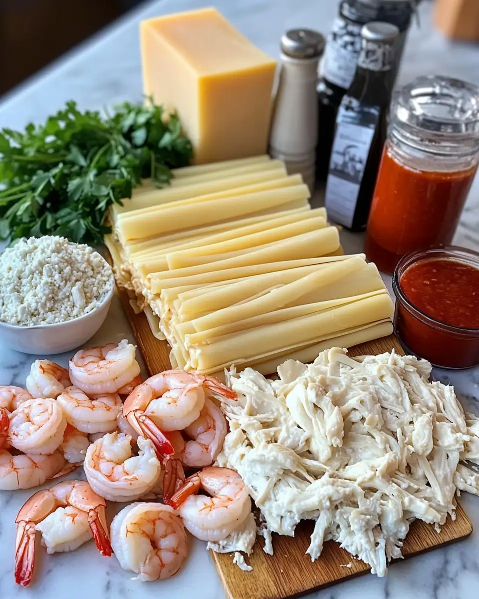 Ingredients for Indulge in Layers of Flavor: Seafood Lasagna with Shrimp & Crab Delight