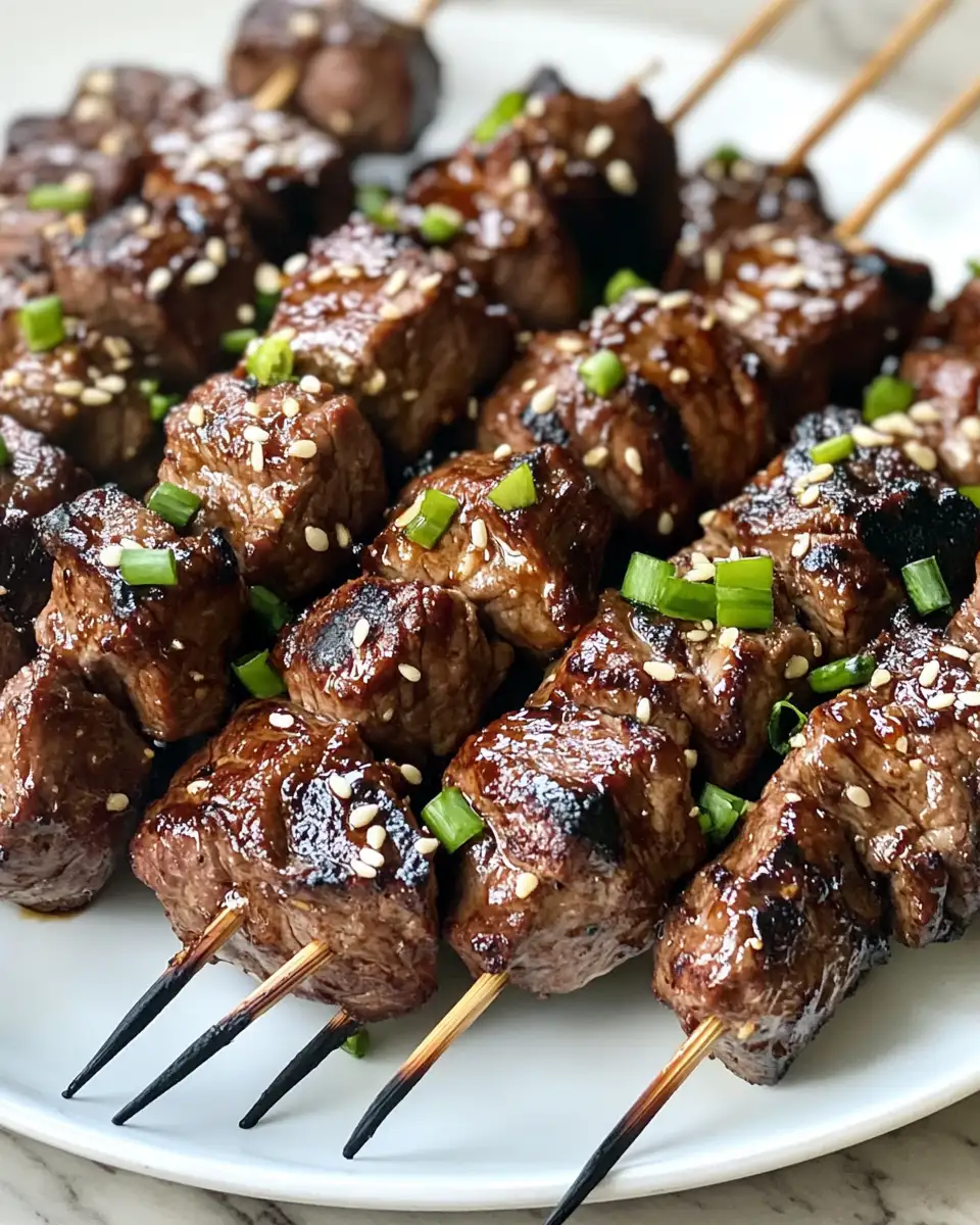 Final dish - Savor the Flavor: Irresistible Teriyaki Sesame Beef Skewers