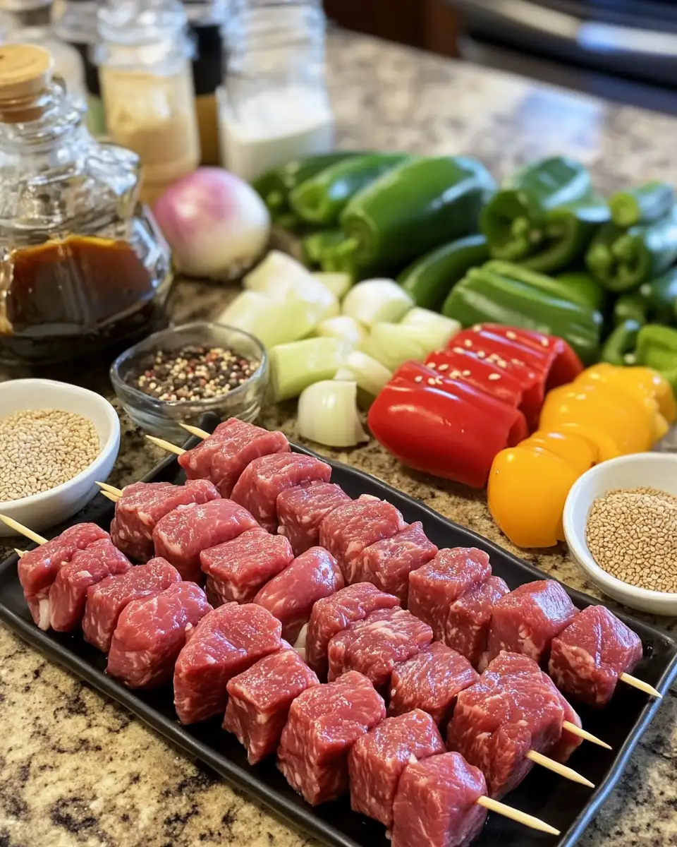 Ingredients for Savor the Flavor: Irresistible Teriyaki Sesame Beef Skewers