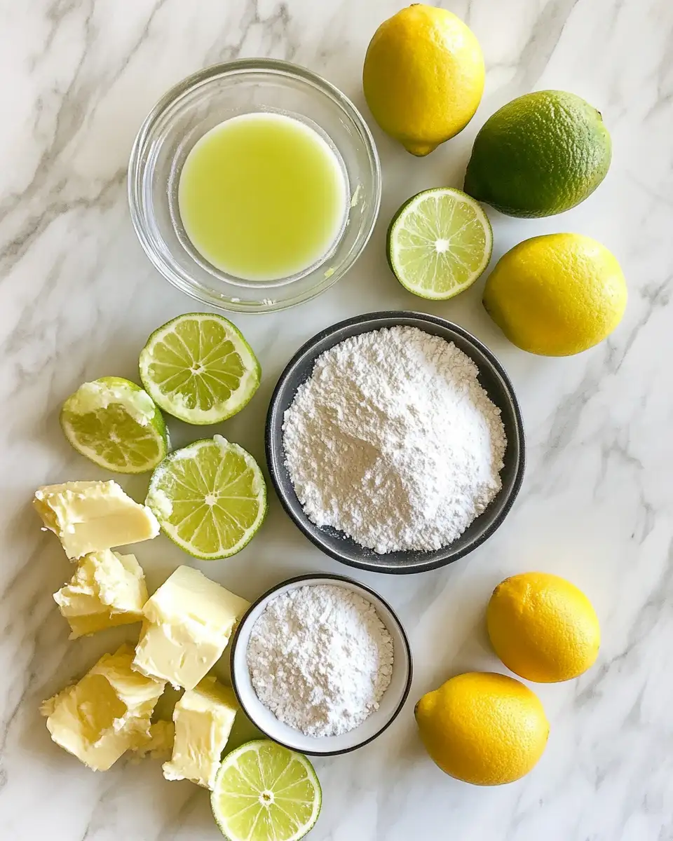 Ingredients for Zesty Bliss: Indulge in Key Lime Pound Cake with a Luscious Lime Glaze
