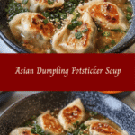 Savory Asian Dumpling Potsticker Soup 🥟🍜