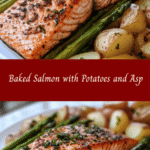 Savory Baked Salmon with Potatoes & Asparagus 🐟🥔