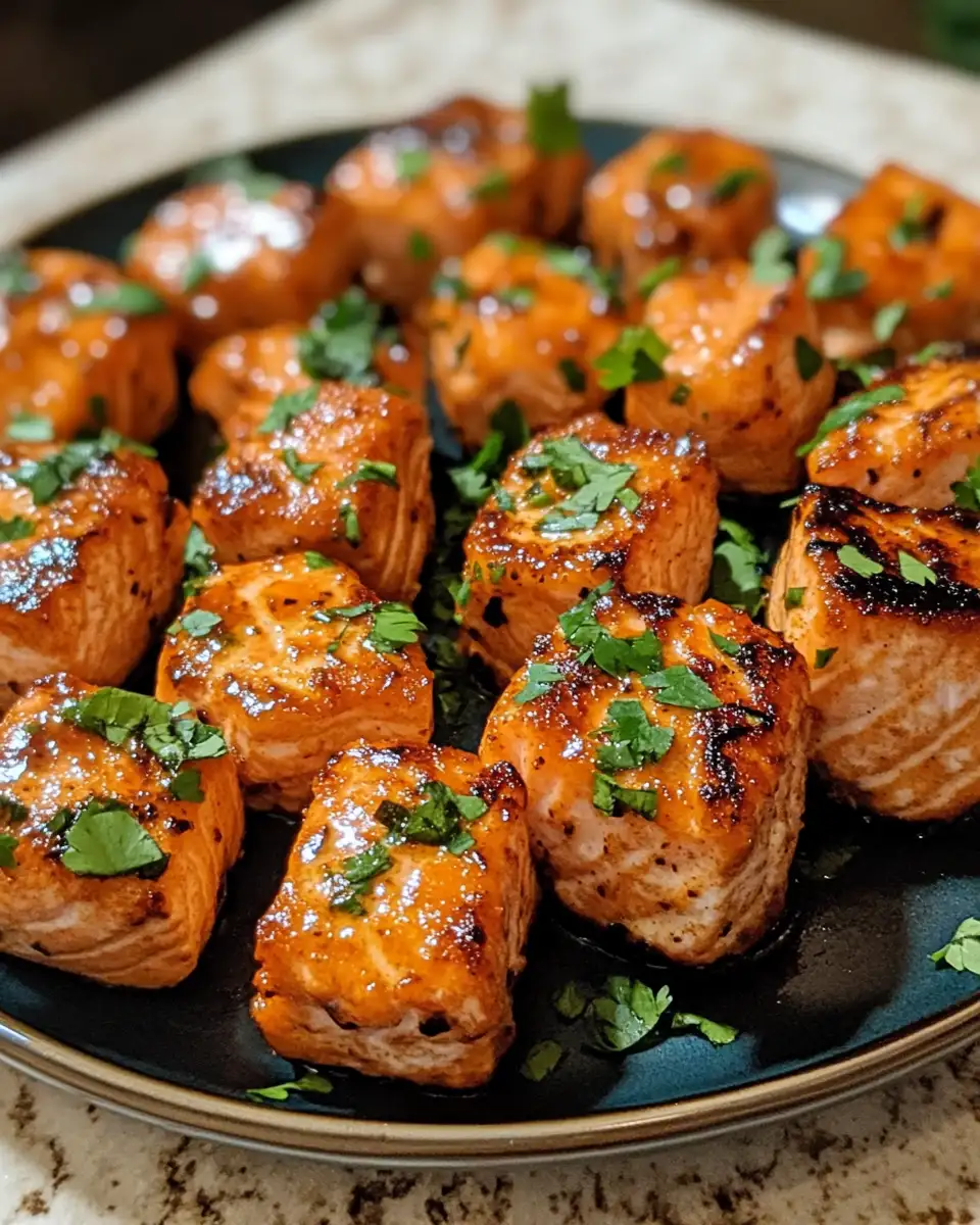 Final dish - Sizzling Bang Bang Salmon Bites for a Flavorful Feast