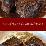 Braised Short Ribs with Red Wine & Garlic Mash 🍷🍖