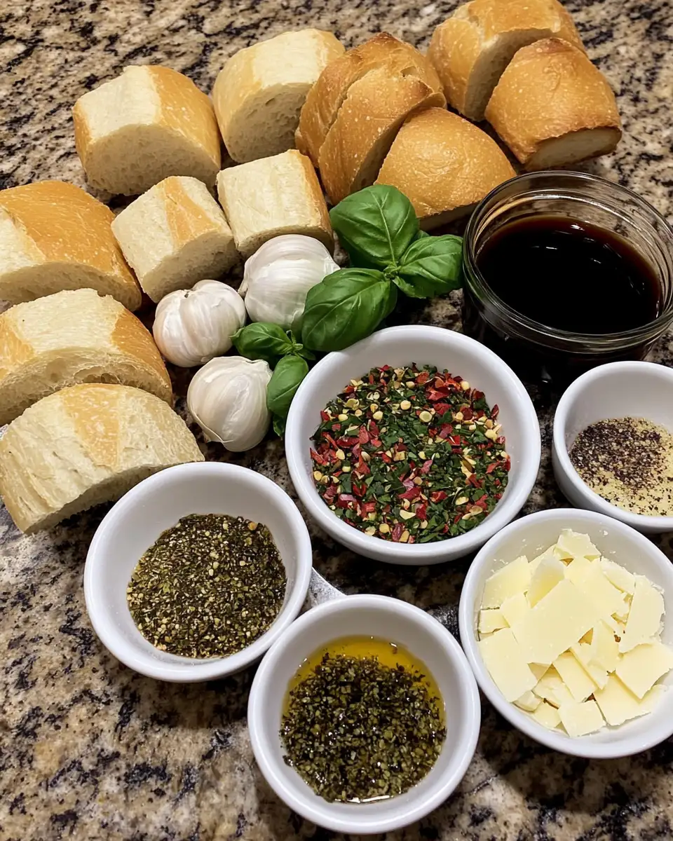 Ingredients for Elevate Your Appetizer Game with Irresistible Bread Dipping Oil