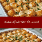 Creamy Chicken Alfredo Tater Tot Casserole 🍽️🍗