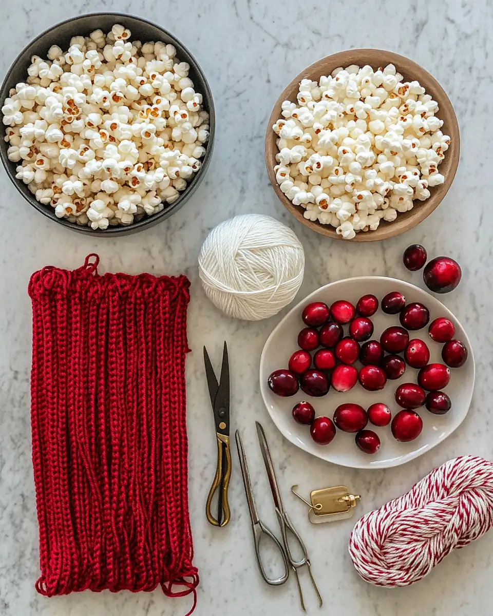 Ingredients for Crafty Comforts: Weaving Whimsy with Crochet Popcorn Garland