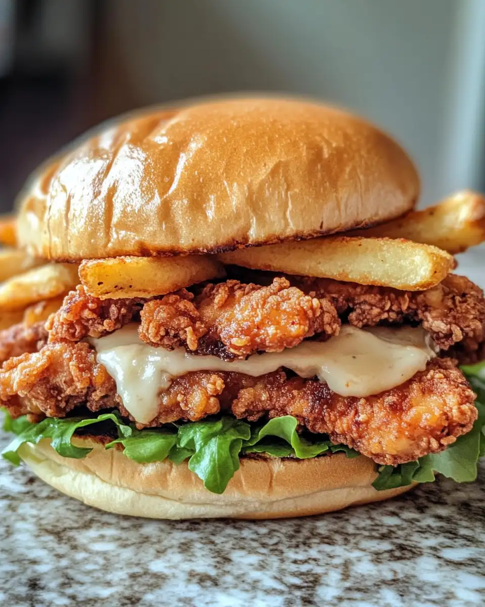 Final dish - Satisfy Your Cravings with the Ultimate Crunchy Chicken Caesar Sandwich