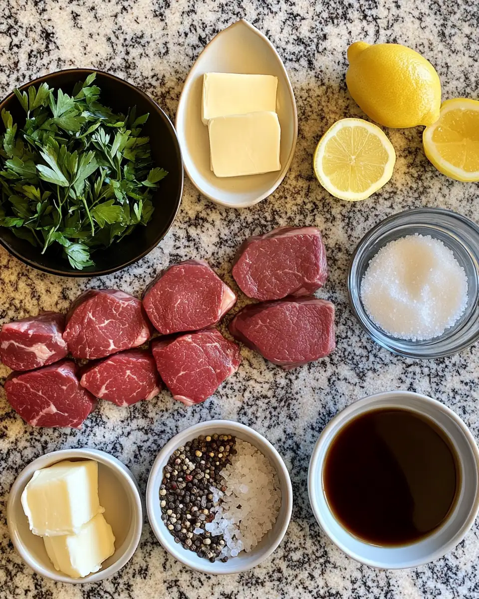 Ingredients for Sizzle and Spice: The Ultimate Garlic Pepper Steak Medallions Recipe