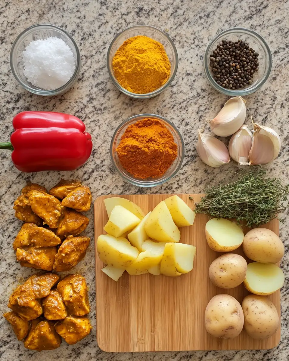 Ingredients for Spice Up Your Dinner with Authentic Jamaican Curry Chicken