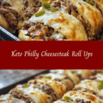 Keto Philly Cheesesteak Roll Ups 🥩🧀