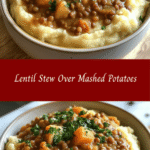 Comforting Lentil Stew Over Mashed Potatoes 🍲🥔