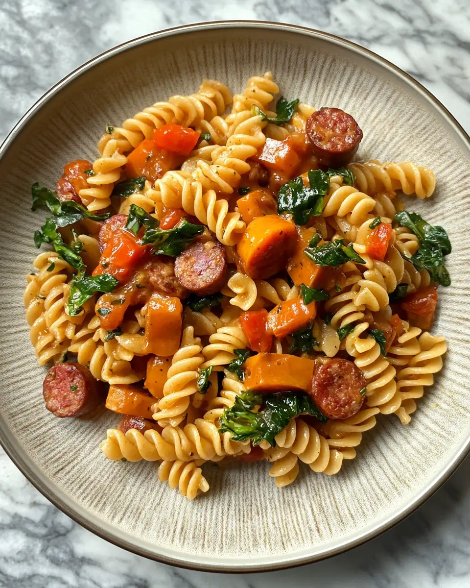 Final dish - Savor the Simplicity: One Pot Smoked Sausage Pasta Perfection