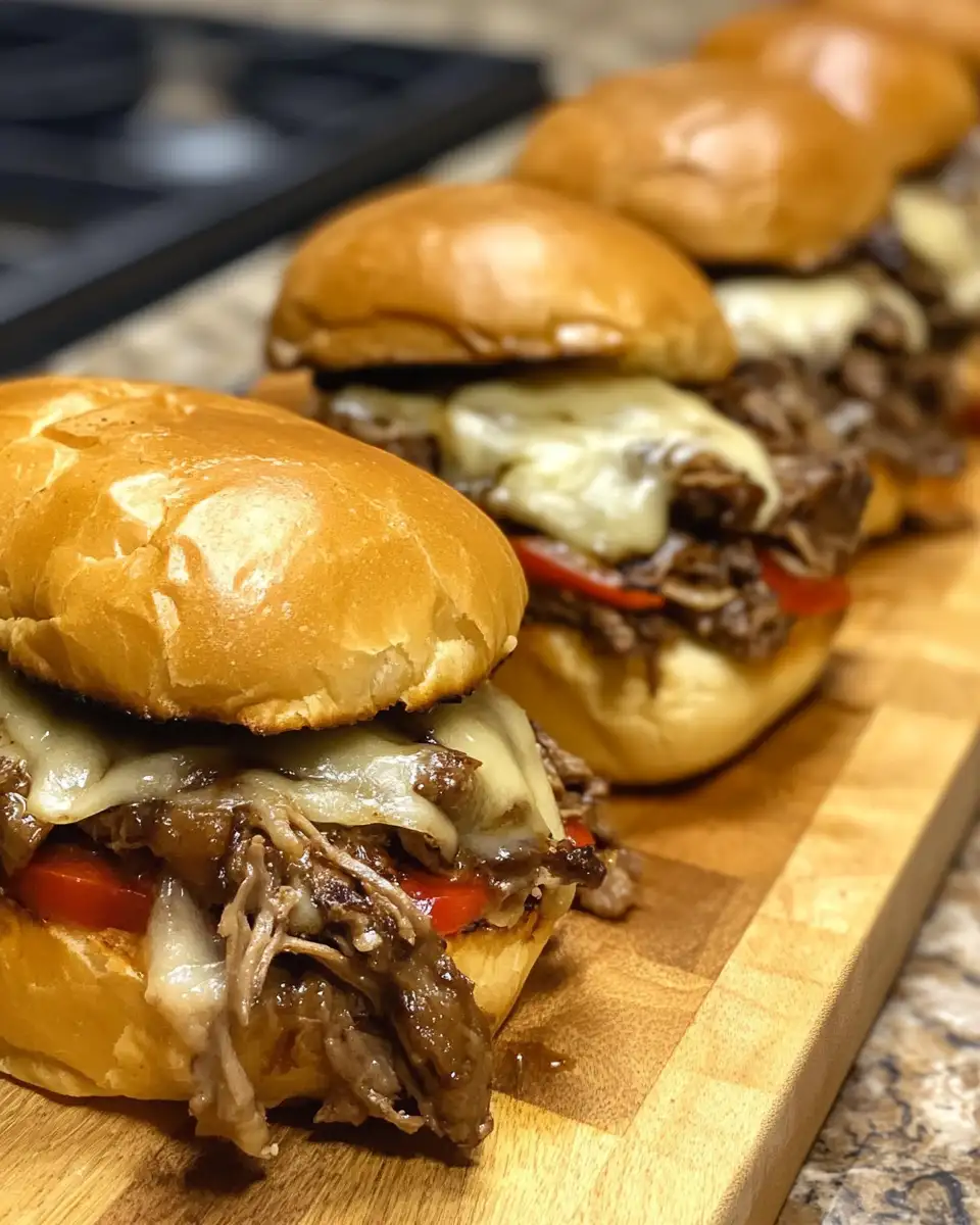 Sizzling Philly Cheesesteak Sliders: Bite-Sized Bliss 6 Final dish - Sizzling Philly Cheesesteak Sliders: Bite-Sized Bliss