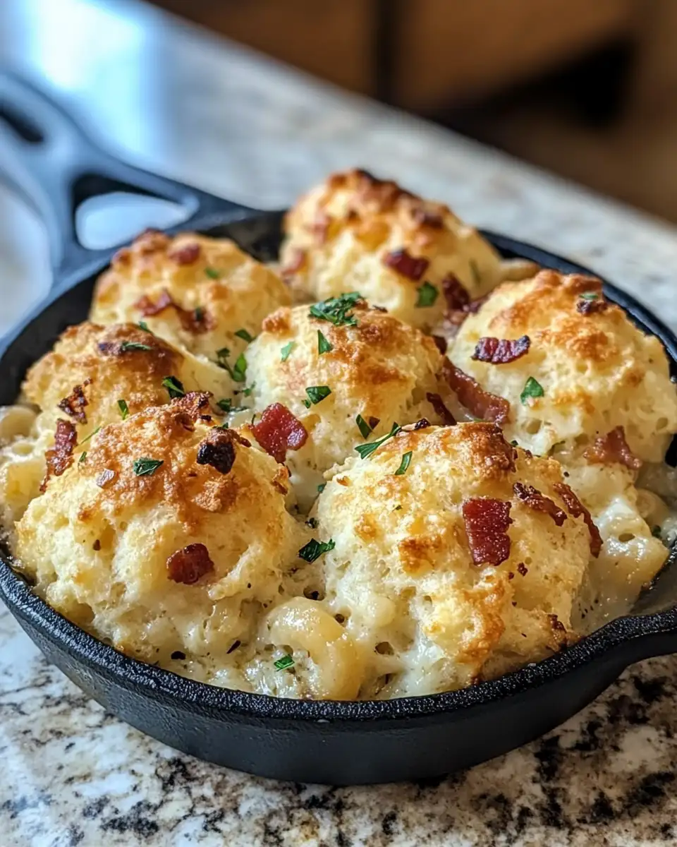 Final dish - Explode Your Taste Buds with Ranch Bacon Crab Mac Biscuit Skillet Bombs
