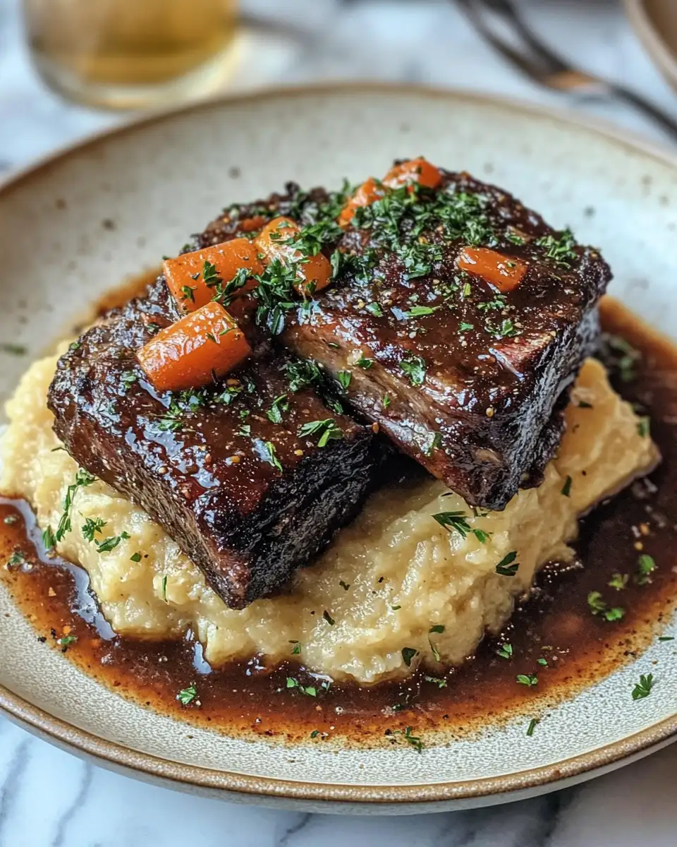 Final dish - Savor the Elegance: Short Ribs with a French Twist