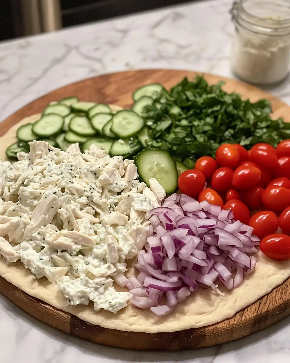 Ingredients for Tantalizing Tzatziki Chicken Pizza: A Greek Twist on Classic Comfort