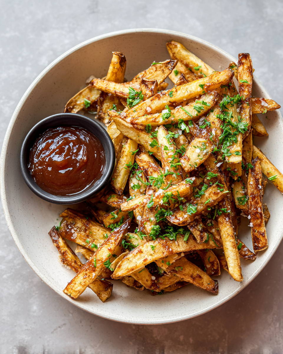 Final dish - Crispy Air Fryer Apple Fries: A Sweet Snack Revolution