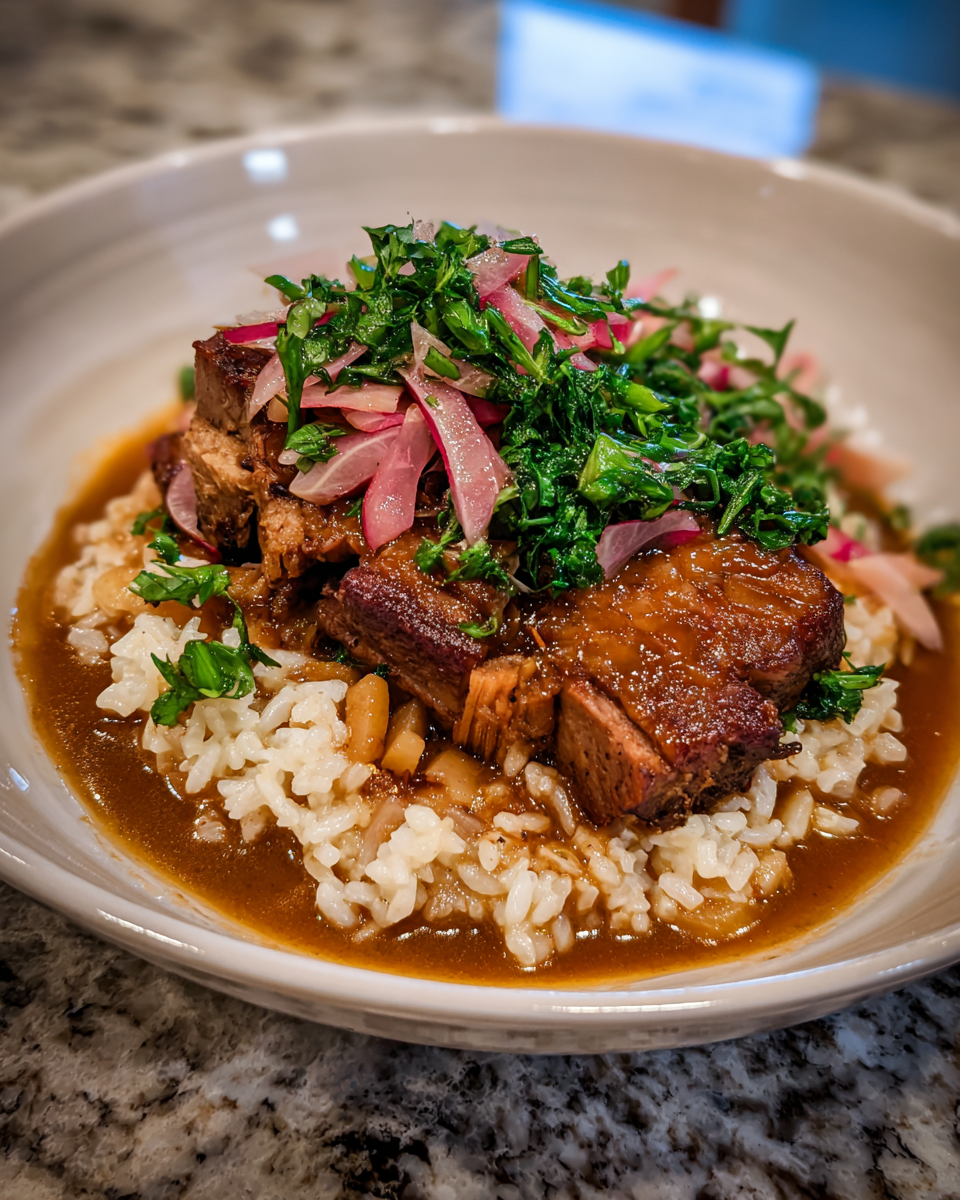 Final dish - Fall in Love with Flavor: Apple Cider Braised Pork Shoulder Delight