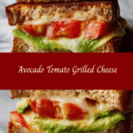 Irresistible Avocado Tomato Grilled Cheese Delight