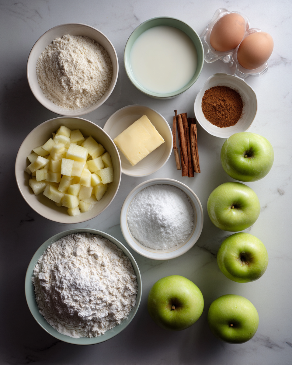 Ingredients for Irresistibly Delicious: Easy Baked Apple Fritters to Satisfy Your Sweet Tooth