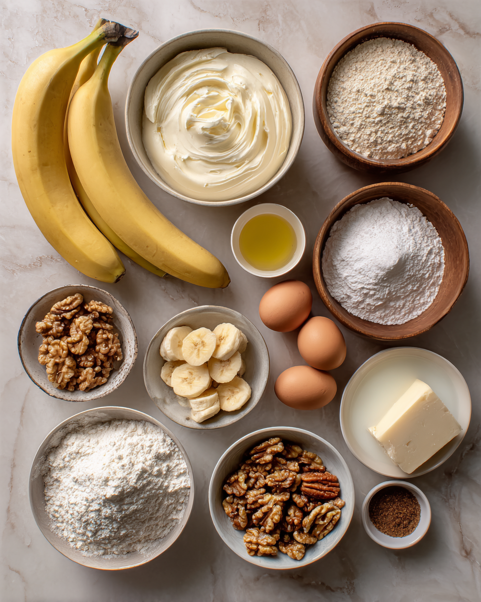 Ingredients for Indulge in the Dreamy Delight of Banana Walnut Cream Cake