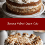 Indulge in the Dreamy Delight of Banana Walnut Cream Cake