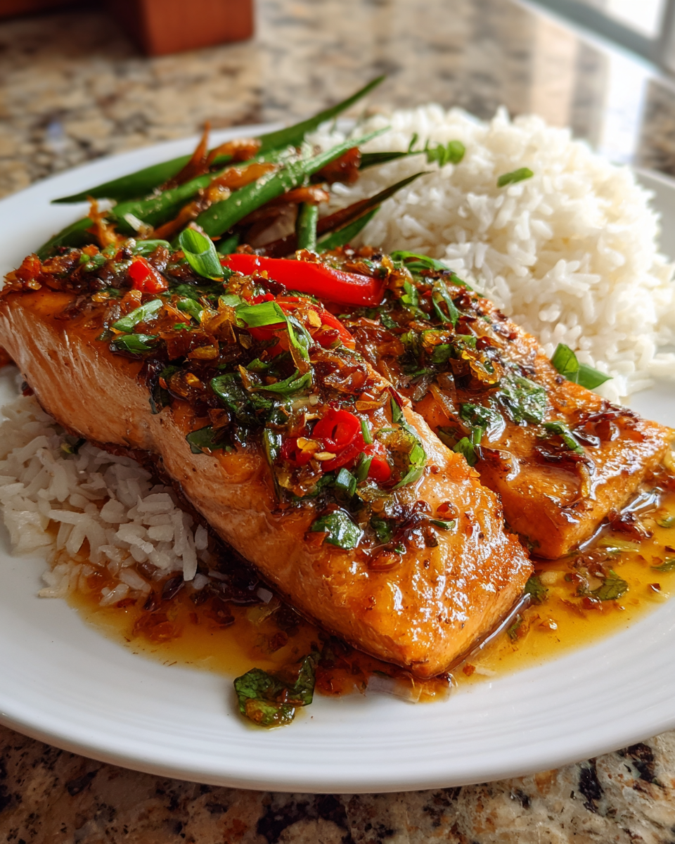Final dish - Spice Up Your Dinner with Irresistible Bang Bang Salmon