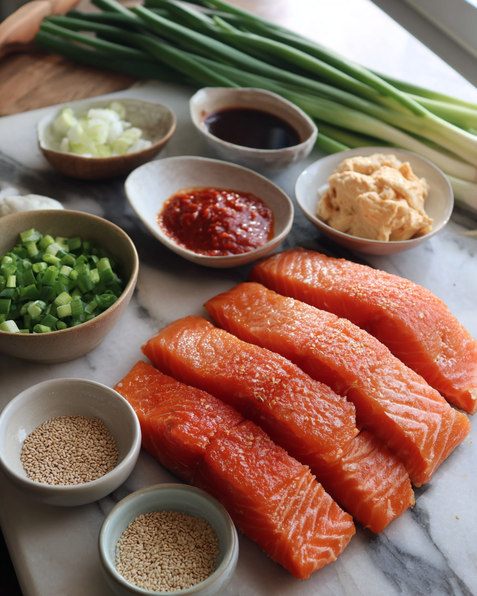 Ingredients for Sizzle and Spice: Discover the Irresistible Flavors of Bang Bang Salmon