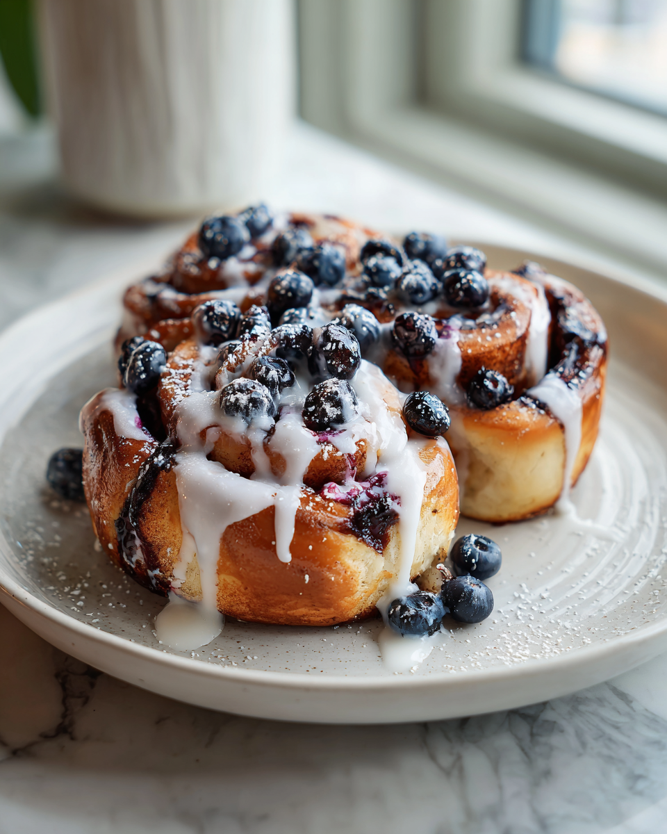 Final dish - Indulge in Delight: Download the Ultimate Blueberry Cinnamon Rolls Recipe