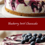 Heavenly Blueberry Swirl Cheesecake Delight
