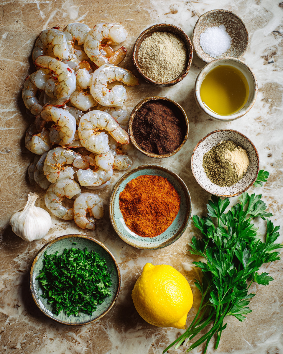 Ingredients for Sizzling Cajun Shrimp: A Fiery Flavor Adventure